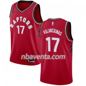 Camiseta Hombre Toronto Raptors Jonas Valanciunas 17 Nike 2017-18 Rojo Swingman